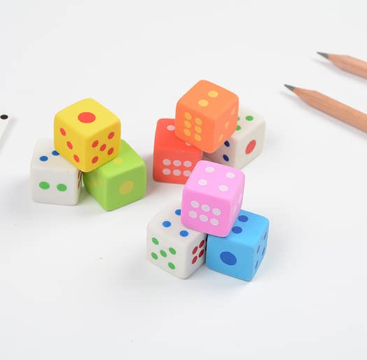 サイコロみたいな消しゴム Amazon | 6PC かわいい立方体消しゴムカラフルなサイコロ